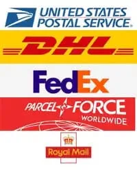 Delivery partners including DHL and FedEx